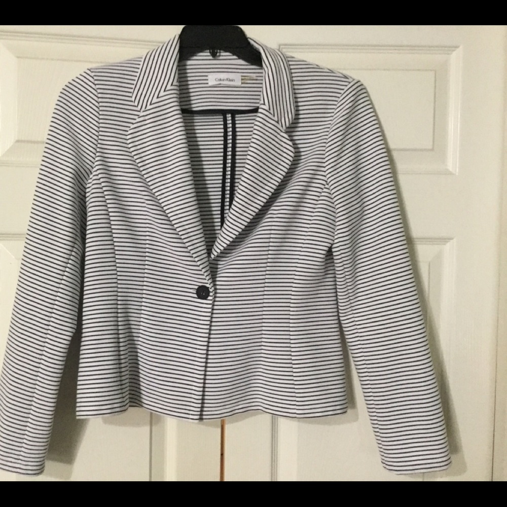 Calvin Klein Horizontal Striped Blazer